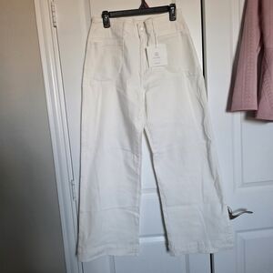 White Wide-Leg Pants